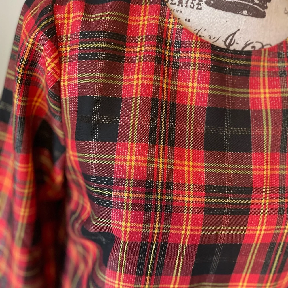 ~ Draper James Tarten Plaid Shift Dress ~ XS - Picture 2 of 6